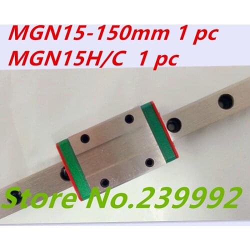 Kossel MGN15 150mm 15mm miniature linear guide MGN15 150mm rail with MGN15H carriage for X Y Z axis 3d printer parts