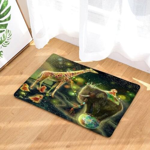 The Deer Floor Mats Living Rooms Anti-slip Carpet for Bedroom Kitchen Bathroom Rug Welcome Mats for Front Door