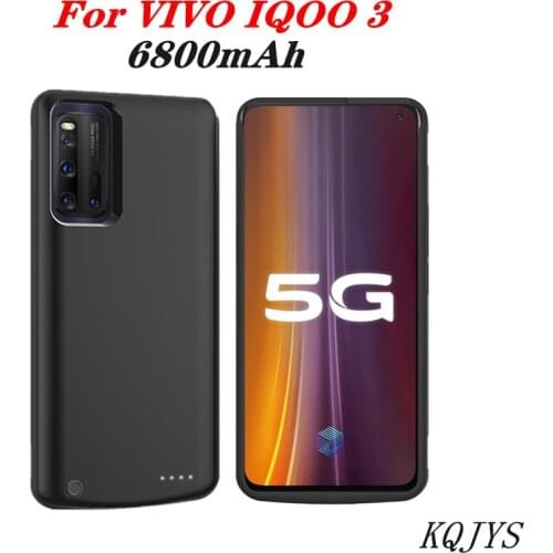 KQJYS 6800mAh Portable Battery Charger Cases for VIVO IQOO 3 5G Battery Case Power Back Battery Charging Case for IQOO 3 5G