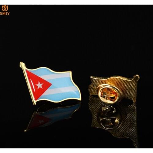 Cuban Patriot North American Country Flag Pin Travel Hat/Backpack Lapel Brooch Badge Patriotism Pride Jewelry Accessory