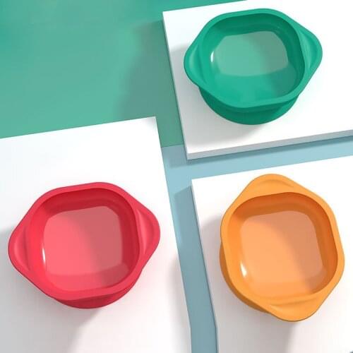 Misuta Sucker Bowl Integrated Silicone Sucker Bowl Anti-falling Bowl Learning Training Eating Silicone Food Supplemental Bowl