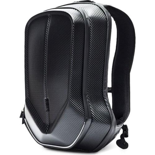 Mens carbon fiber backpack 15.6 inch computer bags rider shoulder bag, fashion hard case for motorcycle bikes