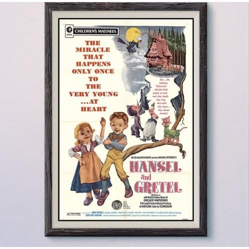 N138 HANSEL AND GRETEL Vintage Classic Movie Wall Silk Cloth HD Poster Art Home Decoration Gift