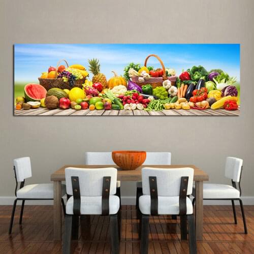 Kitchen Wall Art Vegatables and Fruits Poster Canvas Painting Posters and Prints Pictures for Dining Room Decor Unframed