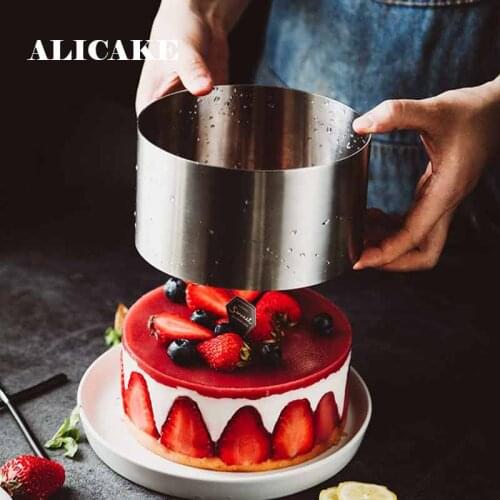 Stainless Steel Mousse Mould 4 5 6 7 8 9 10 Inch Cake Tools Mutfak Malzemeleri Ring Round Fondant Molds Baking Dessert Stand