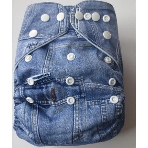 2015 New Arrival Free Shipping Naughty Baby Nappy Pocket Washable Adjustable Cowboy Cloth Diaper with 2 Inserts T13