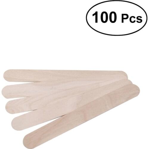 100pcs Disposable Waxing Spatulas Wax Stick Wooden Tongue Depressor