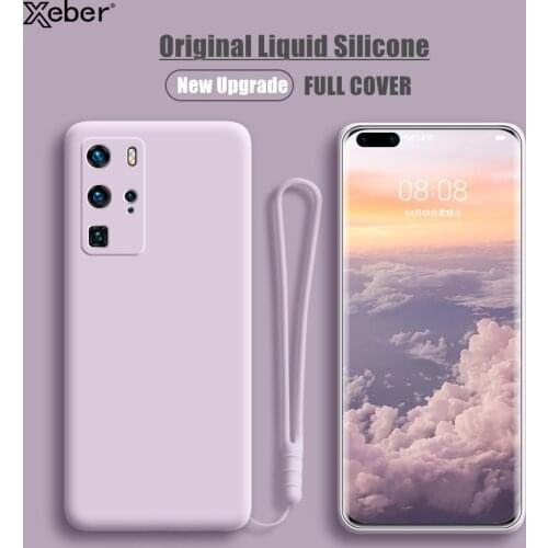 Original Liquid Silicone Cell Phone Case For Samsung S21 S20 FE S10 S9 S8 Note 20 Ultra 10 Lite 9 A52 A72 A32 Wrist Strap Cover