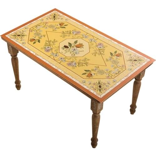 Pastoral American Leather Tablecloth party Decor table mat waterproof rectangle table tablecloth wood table protector Placemat