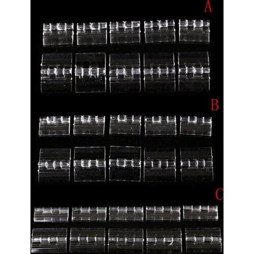 10 Pieces Plastic Folding Hinges Transparent Hinge Durable Clear Acrylic Hinge Tools Door And Window Cover Plastic Hinges