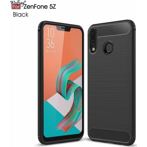 Wolfsay Anti-knock Case For Asus Zenfone 5Z ZS620KL Case Soft TPU Brushed Case For Asus ZS620KL Business Phone Fundas