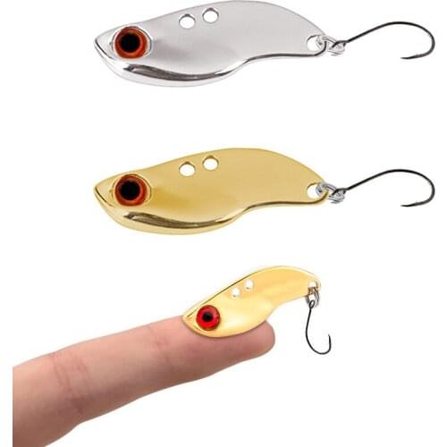 Mini VIB Fishing Lure 2.5g/3.5g/5g Vibrations Spoon Lure Artificial Hard Bait with Single hook Bass Fishing Tackle
