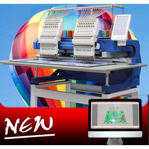 China 10 years service ! 2 Heads Computerized Embroidery Machine Software Swf Similar China Good Quality Sequin Cap Flat