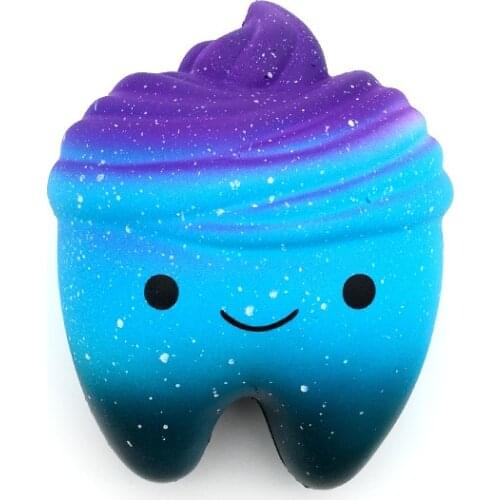 Squishy Soft Exquisite Fun Galaxy Starry tooth Toys teeth Scented Squish Slow Rising Stress Reliever Squeeze Toy Squishe