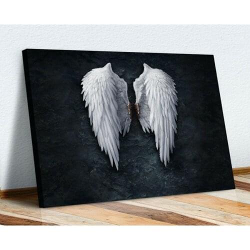 Angel wing oil painting canvas frame painting banks home decoration art