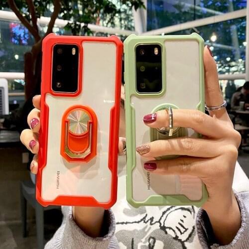 Stents Ultra Thin Armored Anti Shock Clear Phone Back Cover For Redmi note 9s 9 8 8pro 7 k20 k30 9a 9c 8a hybrid PC TPU Case