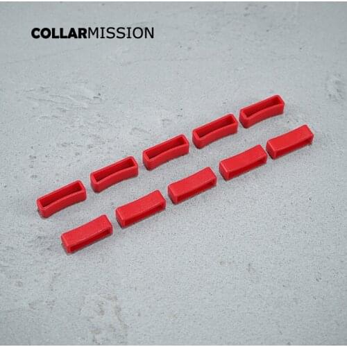 Universal colorful plastic rectangular belt and shoulder strap retainer dog collar accessory 25mm red SK25SJ16