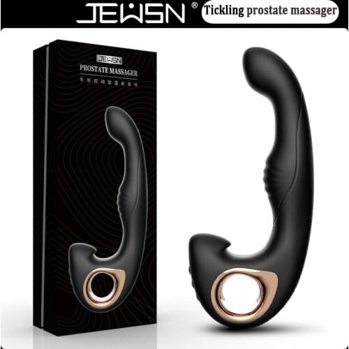 10 Speed Finger Massage Vibrating Double Heating Tickling Prostate Massager Vibrator Butt Plug Dildo Anal Sex Toys For Men Gay