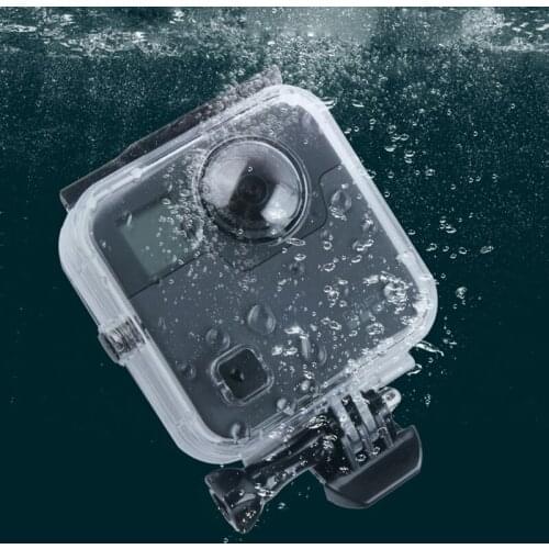 40m Waterproof Housing Protective Case for GoPro Fusion, with Buckle Basic Mount & Screw & Wrench
