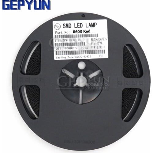 1Reel 4000pcs 0603 SMD LED diodes light yellow red green blue White Hot sale Gepyun