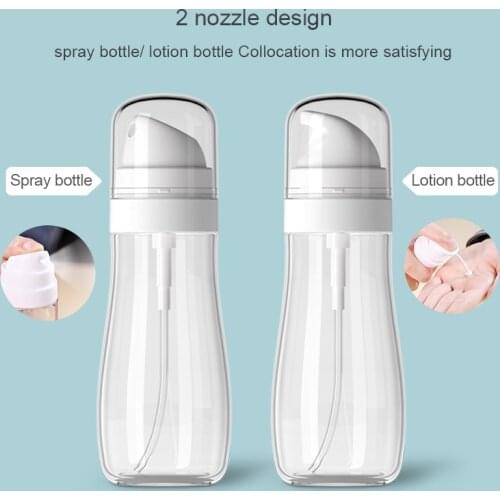1PC 100/50ML Portable Environmental Durable Storage Liquid Lition Bottle Transparent Plastic Atomizer Disinfectant Spray Bottles