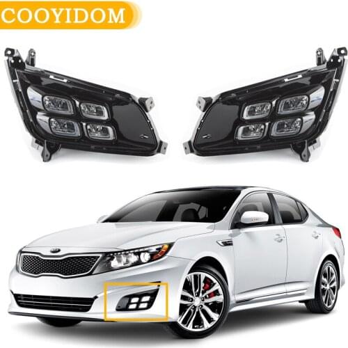 2pcs Left Right LED Daytime Running Light Waterproof ABS 12V DRL Fog Lamp Day Light For Kia Optima K5 2010-2014 Car Accessories