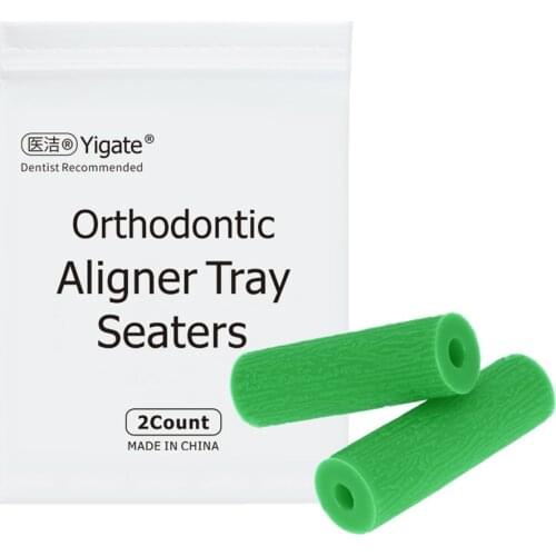 2pcs Dental Orthodontics Aligner Seater Chewies With Comfort Bite Orthodontic Chew for Invisalign Aligners Clear Metal Braces