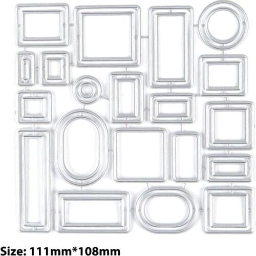 2021 AliliArts Metal Cutting Dies Geometric Set Diy Scrapbooking Photo Album Decorative Embossing PaperCard Crafts Die