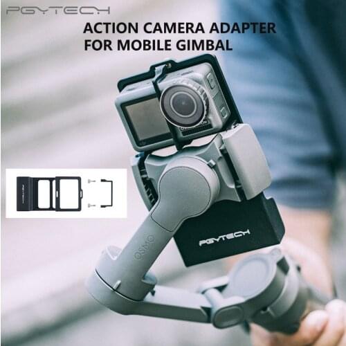 PGYTECH ACTION Camera Adapter for DJI Osmo Mobile 3 Zhiyun Smooth 4 Gimbal for Gopro Hero7 6 5 Osmo Action Accessories