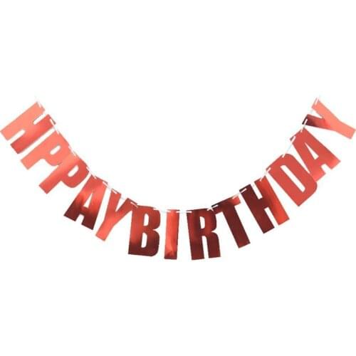 80% Hot Sale 2m Happy Birthday Paper Banners Wall Hanging Bunting Garland Home Party Decor