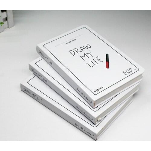 Graffiti Blank office school Notebook A5 Thicken Planner Diary Hand-painted Notepad Stationery Hard copy 96 sheets 2021