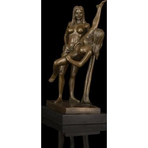 DS-570 Bronze Artist Art Decor Naked Sexy Girl And Girl Statue Sculpture Sexy Nude Lady Lady Figurines For Livingroom Decoratio