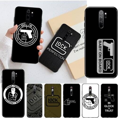 CUTEWANAN Glock Handgun DIY phone Case cover Shell for Redmi Note 9 8 8T 8A 7 6 6A Go Pro Max Redmi 9 K20