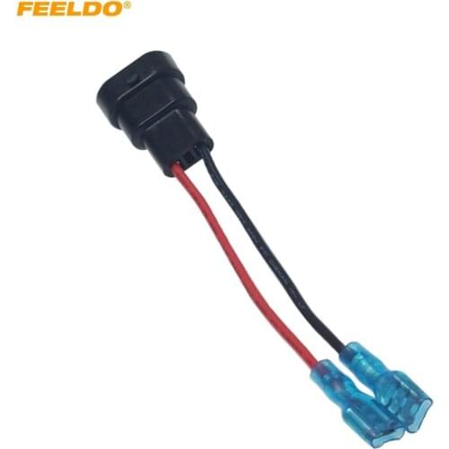 FEELDO 2pcs Car HID/LED Lamp Bulb Socket 9005-11/9006-11 To 6.3 Terminal Connector Plug Automotive Wiring Cable Adapter #HQ6133