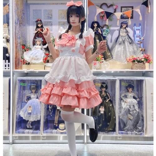 Gothic Lolita Maid Outfits Halloween Costumes Lolita Clothing 2021 Animation Show Cosplay Costumes School Student Princess Dress