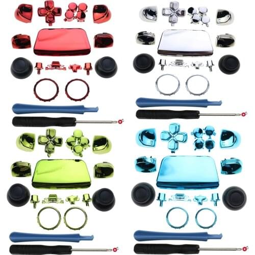 JCD 1 Set Of Gamepad Replacement Button For PS5 Controller Button Gamepad Shell Replacement Parts Set & Cross Screwdriver Tool