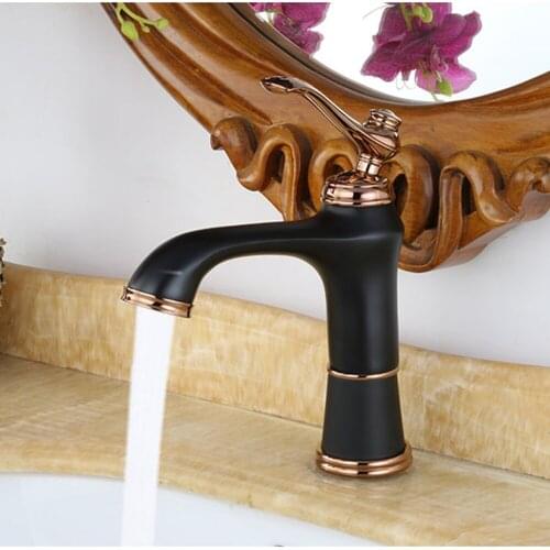 Basin Faucet Bathroom Torneira Para Banheiro Black ORB Oil Rubbed Bronze Faucet Basin Taps Deck Mounted Grifo Lavabo 2403RM