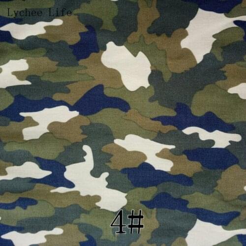 Lychee Life 1M Colorful Camouflage Cotton Fabric Prints Sewing Fabric Camo Bag Outdoor Cloth Diy Handmade Crafts
