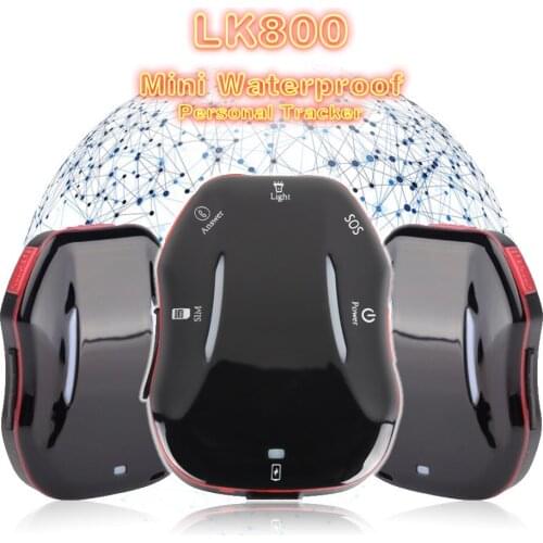 Mini Size Waterproof GPS Tracker LK800 Real-time Tracking Device With Flashlight SOS Geo-fence WIFI Locating 1000mAh Battery