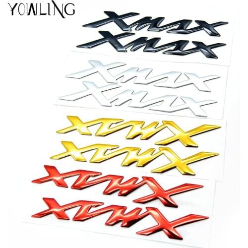 Motorcycle 3D Emblem Badge Decal Tank Wheel Logo "XMAX" Sticker Tank Pad Protector Decal For Yamaha X-MAX XMAX 125 200 300 400