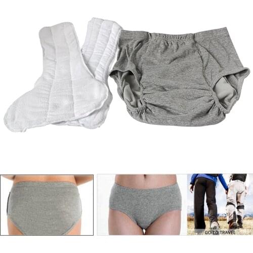 Washable Reusable Underwear Incontinence for Old Patient Absorbency Aid Incontinence Underwear Adult Cloth Diaper