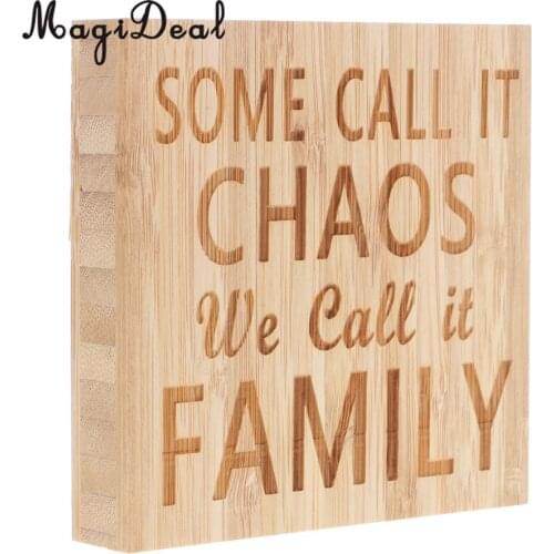 SOME CALL IT CHAOS we call it FAMILY Wooden Board Plaques Gift Sign Decor