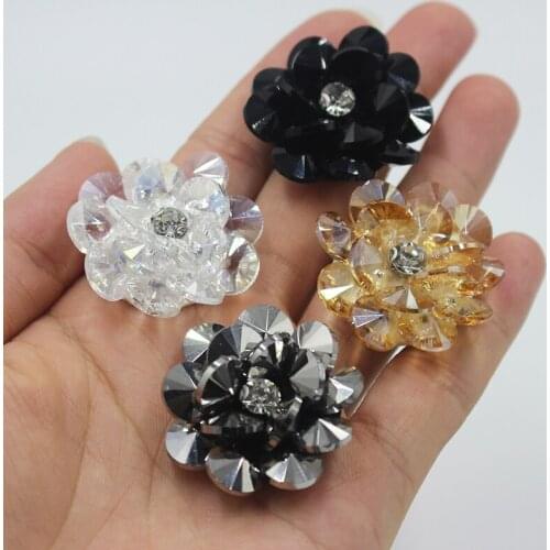 Handmade small flower shoes flower decoration accessories Womens Sandals Sequins Flower Ornaments DIY