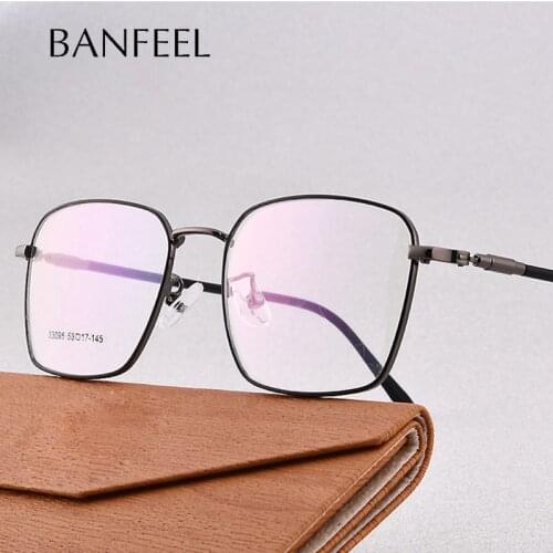 Alloy Glasses Frame Men Ultralight Square Myopia Prescription Eyeglasses Frames Business Metal Full Optical Eyeglasses Eyewear