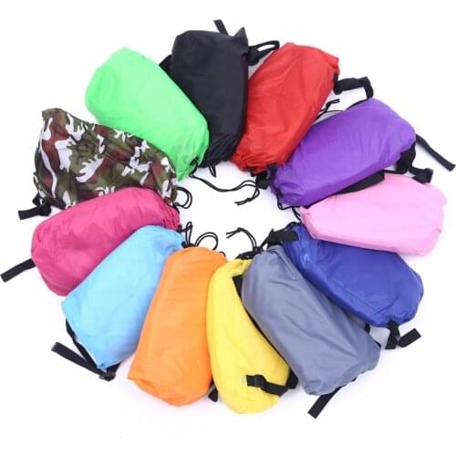 Outdoor camping Inflatable sofa Lazy bag Sleeping Air Bag Camping Portable Air Sofa Beach Bed Air Hammock Nylon Banana Sofa
