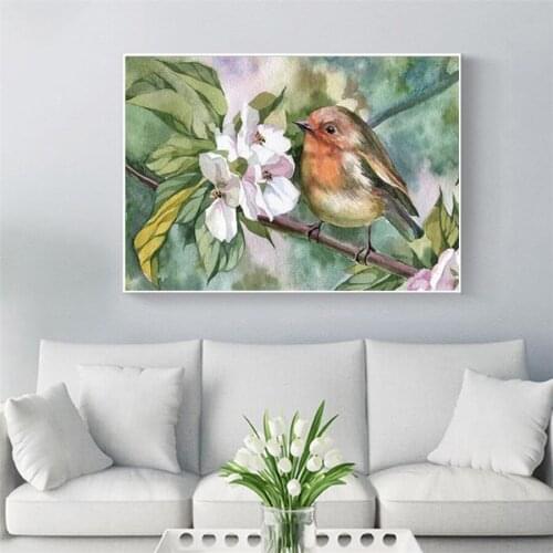 Full Square/Round 5D DIY Diamond Painting Birds Mosaic pictures of Rhinestones Diamond embroidery Flowers home decoration FG1685