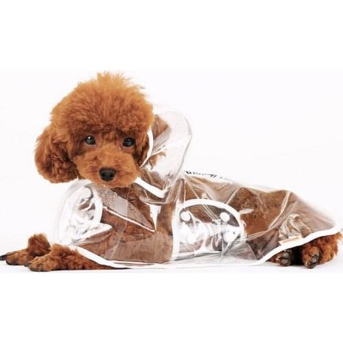 Dog Transparent Raincoat Pet Waterproof Clothes Jacket for Small Large Dog Teddy Raincoat Clothing Puppy Coats Summer Rain Coats