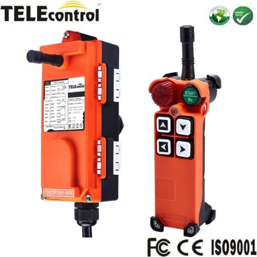 Telecontrol 4 channel single speed buttons key cordless industrial electric hoist crane radio remote control switch F21-4S