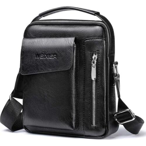 Mens Zak Crossbody Tassen Lederen Heren Crossbody Schoudertas Solid Smooth Messenger Bag Mannelijke Toevallige Handtas