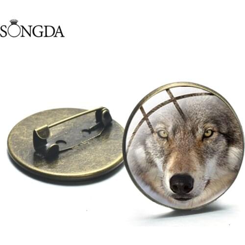 Ferocious Wolf Animal Brooches Badges Pins Badges On Denim Shirt Backpack Hip Hop Rock Cool Stuff Gifts For Men Jewelry Icon